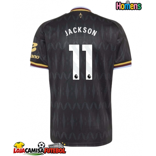 Camisa de Futebol Aston Villa Nicolas Jackson #11 Equipamento Secundário 2026-27 Manga Curta